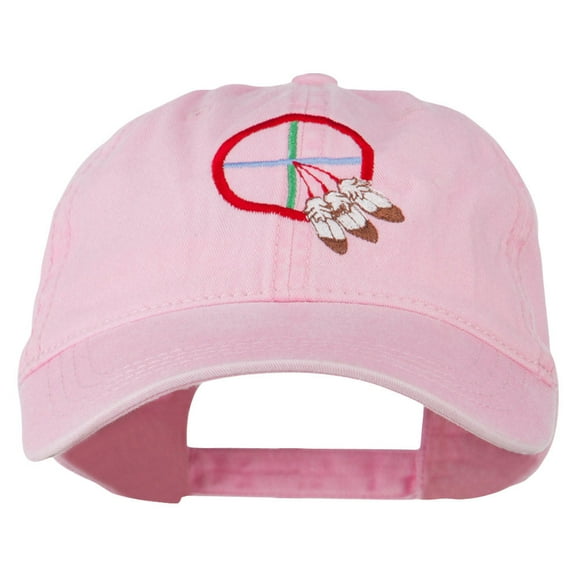 Medicine Wheel Embroidered Washed Cap - Pink OSFM