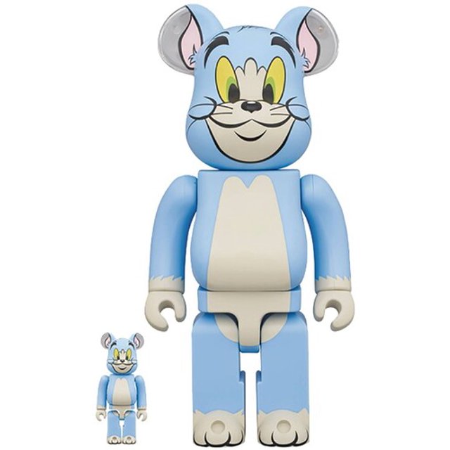 Tom & Jerry Classic Color Tom 100 & 400 Bearbrick 2pk