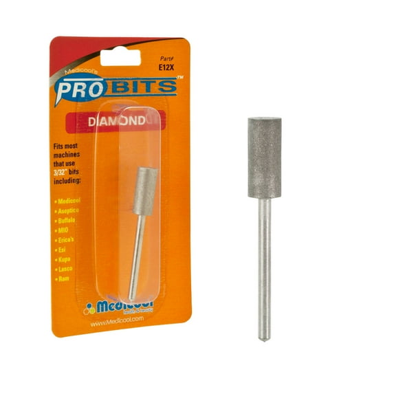 Medicool Diamond Manicure Drill Bit Extra Fine Grit Large E12W