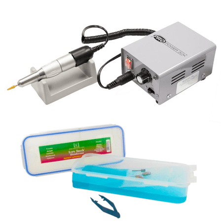 Medicool Pro Power 30K Nail File Drill 30,000 RPM Electric Filing System + Sanitary Instrument Tray Container