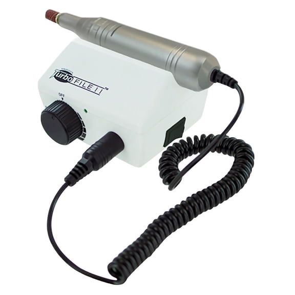 Medicool TurboFile II Electric Nail File -White Lightweight 20,000 RPM Quiet No Vibration Locking Chuck 3/32 Tools