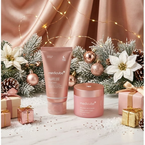 Medicube Collagen Night Mask & Jelly Cream Duo  Collagen Extract Blend, Hydrating Jelly Texture, 2-Piece Set