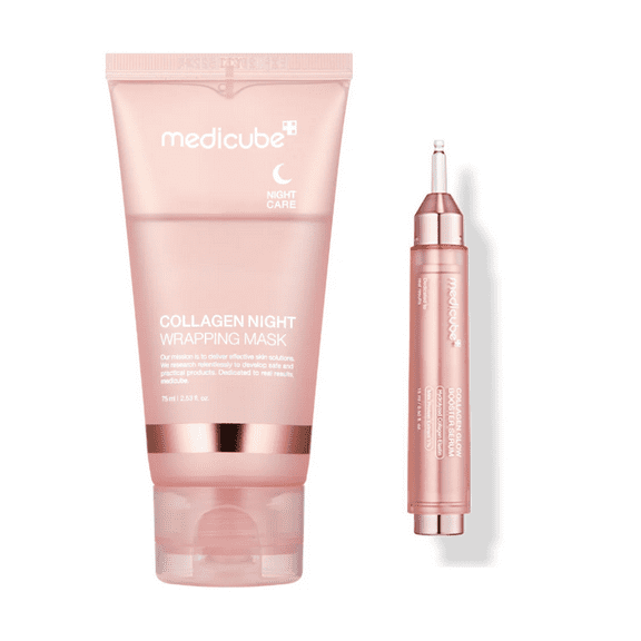 Medicube - Night & Day Collagen Duo: Night Wrapping Mask (75ml) + Glow Booster Serum (15ml)