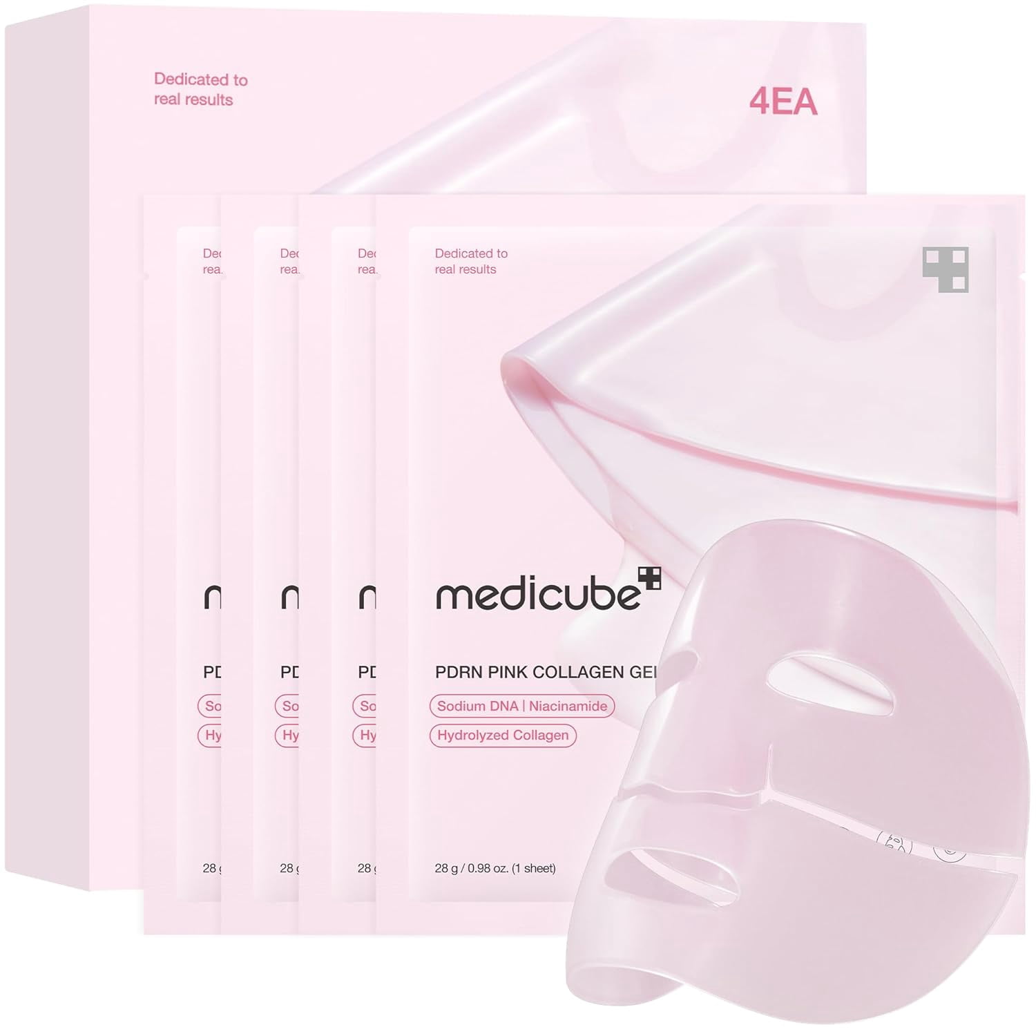 Medicube PDRN Pink Collagen Gel Masks, 4 Pack