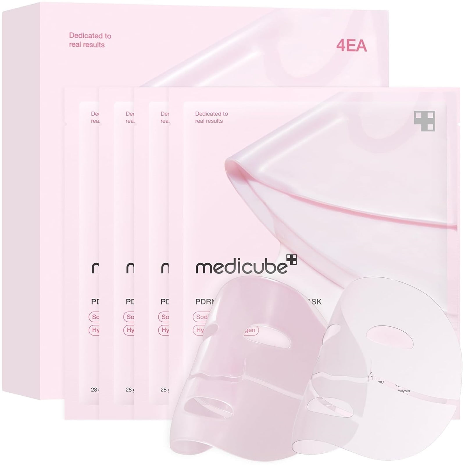 Medicube Salmon DNA PDRN pink collagen jelly gel mask | overnight face mask for glass glow skin - 4ea