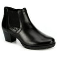 thumbnail image 1 of Medicus Womens Luna Leather Heeled Ankle Boot Shoes, Black, US 6.5, 1 of 7