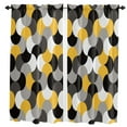 thumbnail image 1 of Medieval Abstract Geometry Yellow Curtain Home ration Living Room Short Curtains Window Treatments For Kitchen Bedroom, 1 of 5