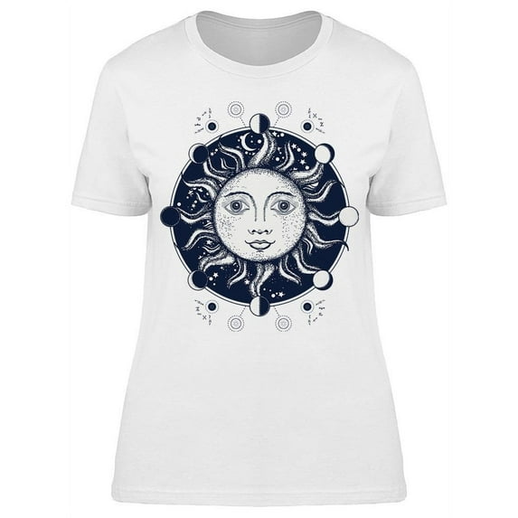 Medieval Alchemical Sun T-Shirt Women -Image by Shutterstock, Female Medium