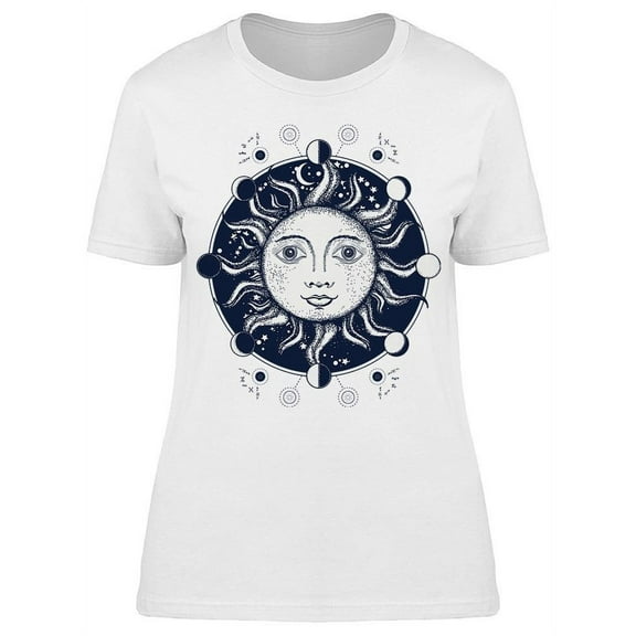 Medieval Alchemical Sun T-Shirt Women -Image by Shutterstock, Female x-Large