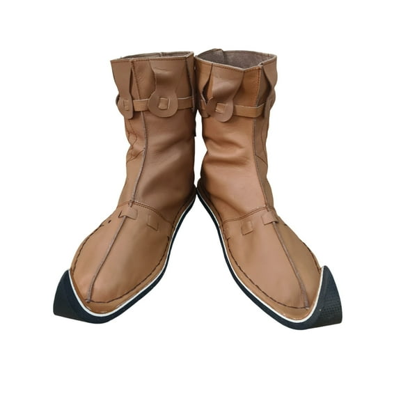 Medieval Ankle Boots Renaissance Fair Shoes Pirates Movie Prop Shoe Vikings Costume Leather Boot Mens