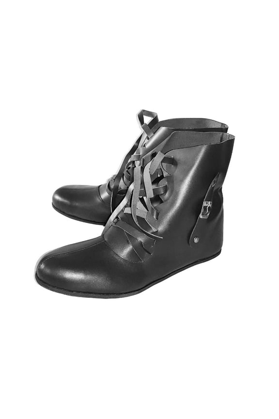 Medieval Ankle Shoes Men's Fantasy Shoe Gothic Reenactment Footwear LARP Sca Fest Cosplay Shoe Leather Shoes Size 11