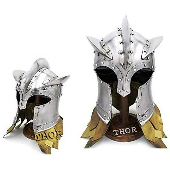 Medieval Armor Kings guard Helmet Wearable for Adult Costumes Silver 18g Steel