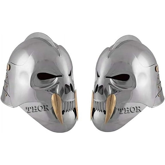 Medieval Armor Skeleton Helmet Roman Greek Knight Spartan Crusader Skull Helmet Rustic Vintage Home Decor Gifts