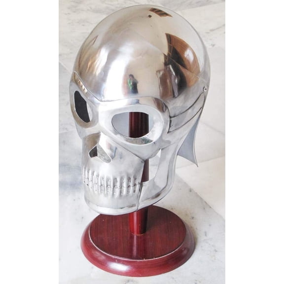 Medieval Armor Skeleton Helmet Skull Helm Roman Greek Knight Spartan Crusader Without Helmet Stand by Thor Instruments