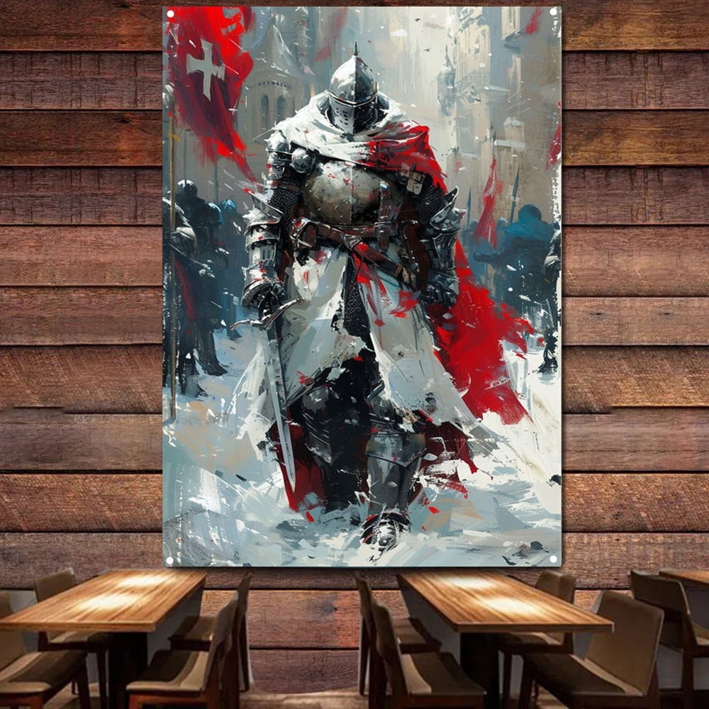 Medieval Armor Warrior Wall Art Posters Tapestry Vintage Knights ...