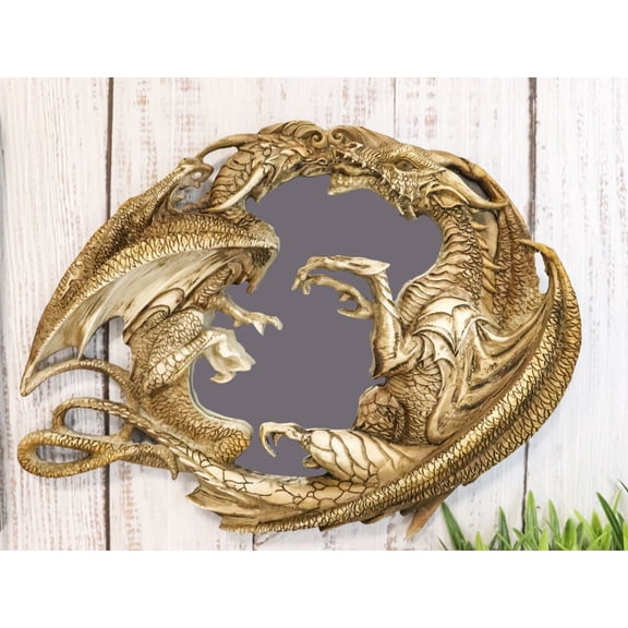 Medieval Arthur Fantasy Morgan Theomachia Feud Of Dragon Gods Wall Mirror Plaque
