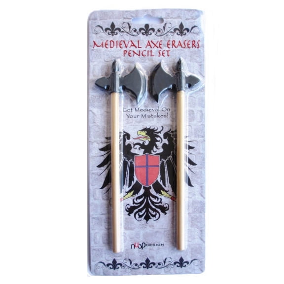 Medieval Axe Erasers Pencil Set