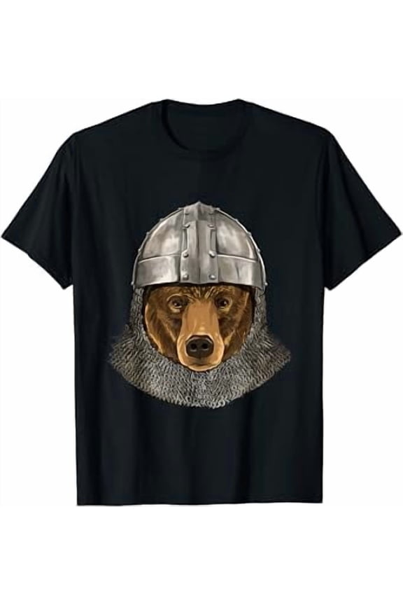 Medieval Bear Knight Warrior Bear Animal Lover T-Shirt