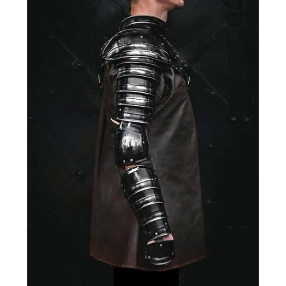 Medieval Single ARM Pauldron Larp, Spartacus Armor For Gladiator Warrior Costume