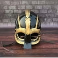 thumbnail image 1 of Medieval Black Viking Helmet - LARP Reenactment Norse Helmet - Viking Battleworn Helmet - Knight Armour Helmet, 1 of 5