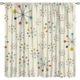 thumbnail image 1 of Medieval Blackout Curtains, 50s and 60s Medieval Geometric Abstract Retro Rod Pocket Window Decoration, Bedroom Living Room Kitchen Curtains42X54 Inch, Style-2, 1 of 6