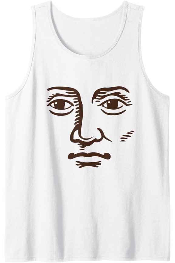 Medieval Blemmyes Face - Headless Man Mythical Creature Tank Top Size S-3XL