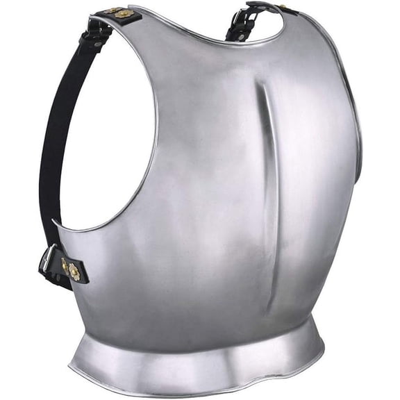 Medieval Breastplate with Leather Back Straps Steel Cuirass LARP Armor
