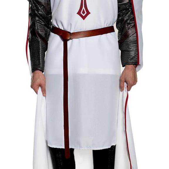 Medieval Brown Faux Leather Belt Adult Costume Accessory