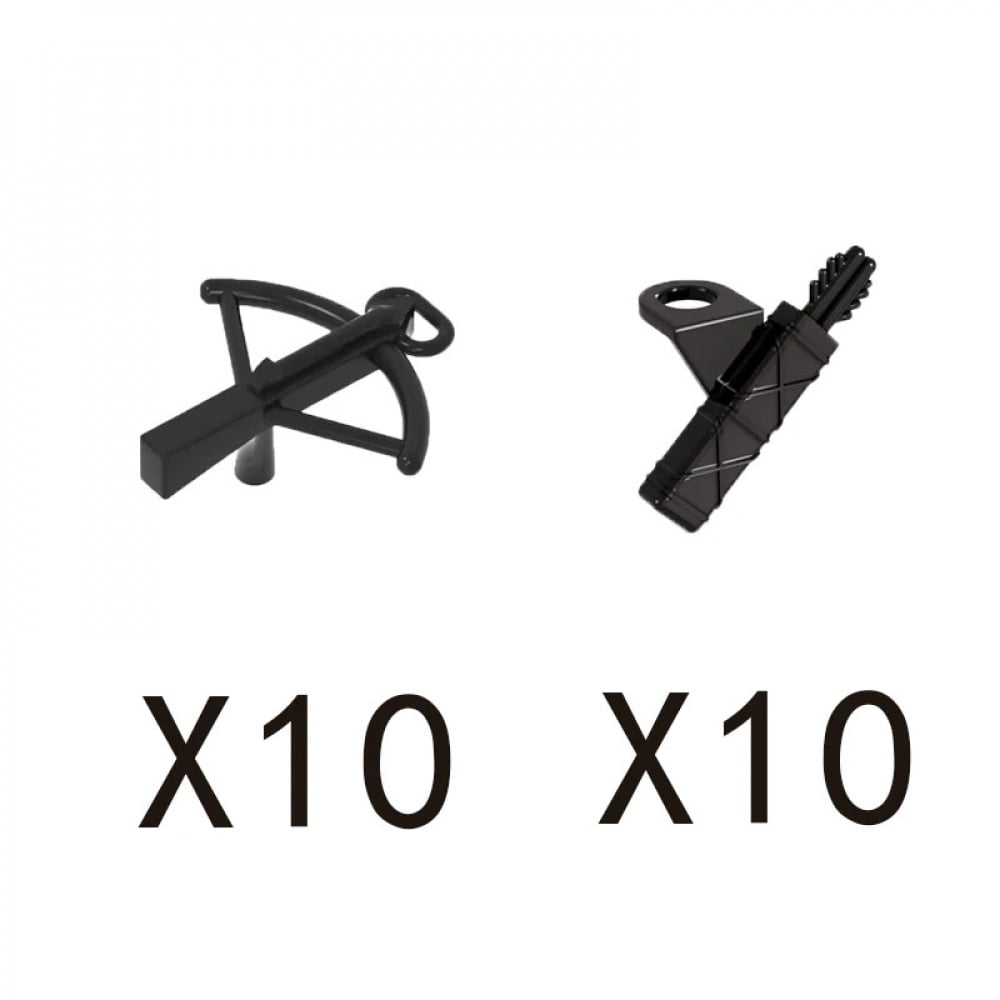 5pack Spear Pole Axe Gray Blocks Weapons Accessories for Minifigures C50925