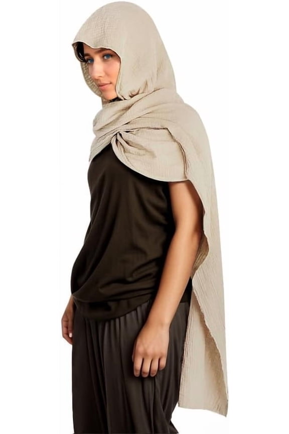 Medieval Cape Shawl Scarf Hooded Scarf Linen Scarf