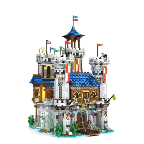 Medieval Castle Building Blocks Model European Style City View MOC Bricks Toys Creative Desktop Decoration Idea Gift For Adults