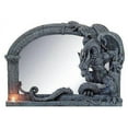 thumbnail image 1 of Medieval Castle Dragon Arched Wall Mounted Mirror Greystone Finish 32 Inch L, 1 of 1