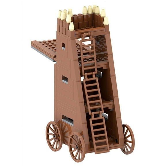 Medieval Castle Siege Tower MOC Building Block Set Custom 224pcs