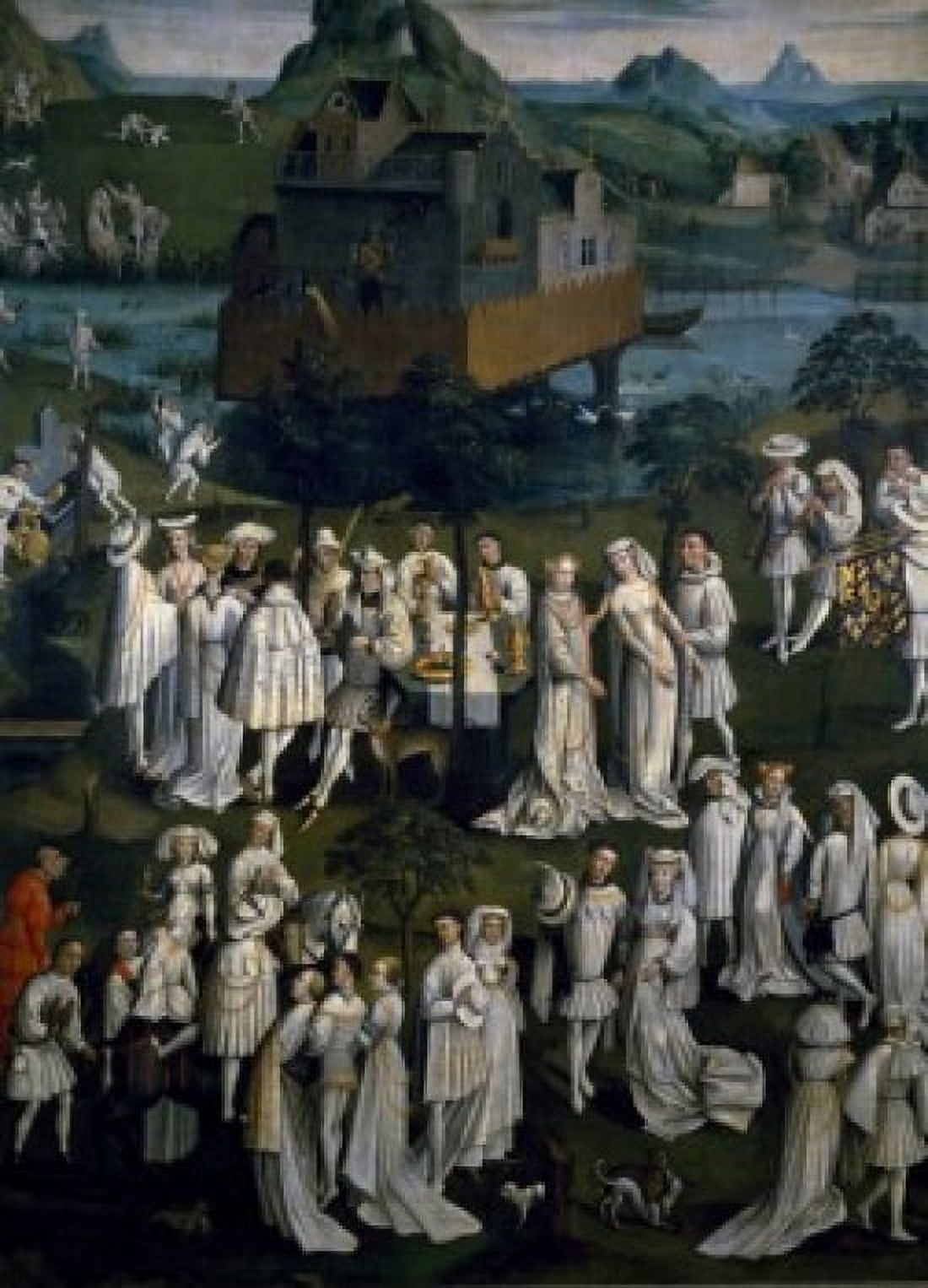 Medieval Celebration by Jan van Eyck (1390-1441) Canvas Art - Jan van Eyck (18 x 24)