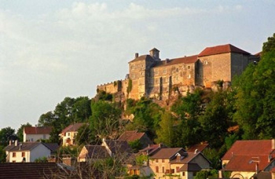 Medieval Chateau de Salmaise Castle Salmaise Canvas Art - Per Karlsson DanitaDelimont (36 x 24)
