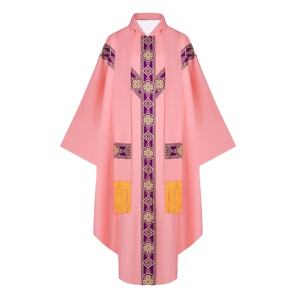 Medieval Church Cosplay Clothing Robe Tassel Cloak Priest Clergy Prayer Garb Stage Performance Outfit