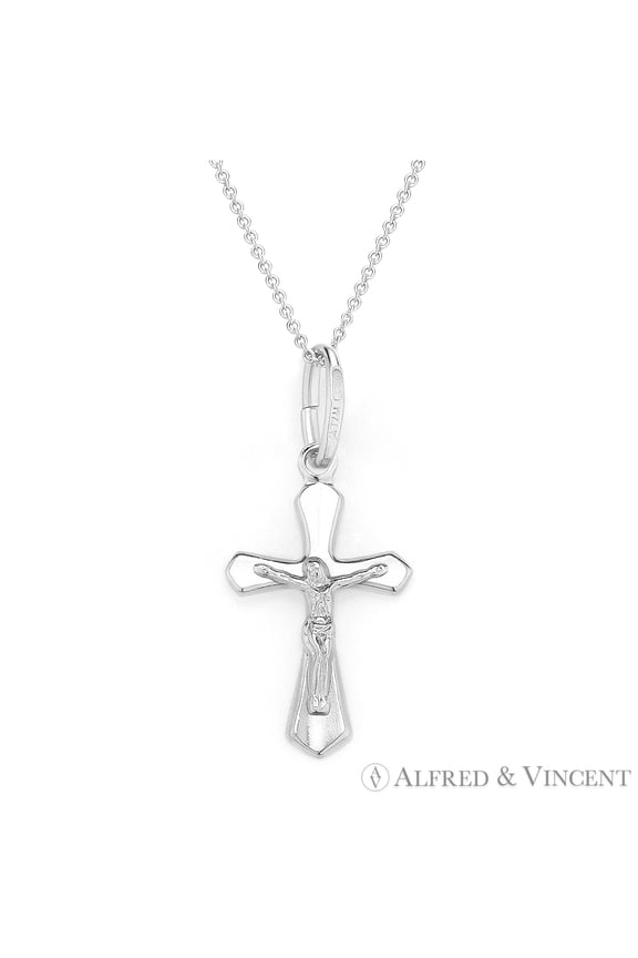 Medieval Cross Pendant in .925 Sterling Silver w/ Rhodium