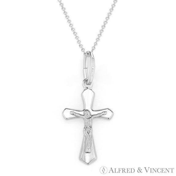 Medieval Cross Pendant in .925 Sterling Silver w/ Rhodium