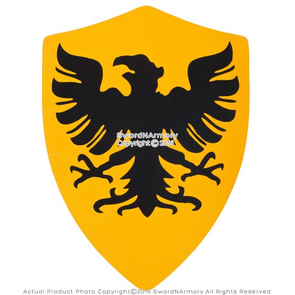 Medieval Crusader Knight German Eagle Foam Shield with Straps LARP Costume
