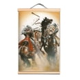 thumbnail image 1 of Medieval Crusader Warrior Canvas Scroll Painting Knights Templar Wall Art Poster,Multicolor,23.5X35.4 inches, 1 of 6