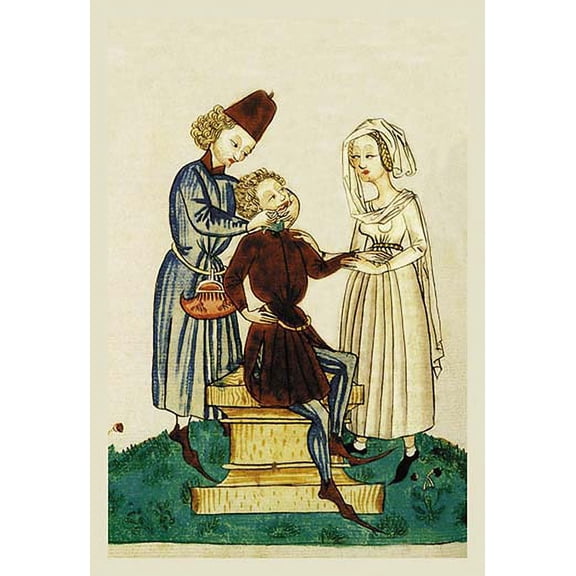 Medieval Dental Practitioner Fine art canvas print (20" x 30")