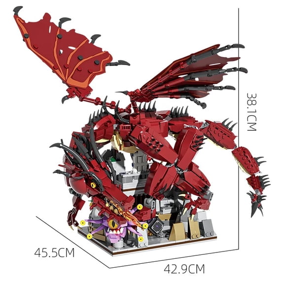 Medieval Dragon Castle Building Blocks 1857Pcs, D&D Style Fantasy Model Kit for Adults & Kids Birthday Gift