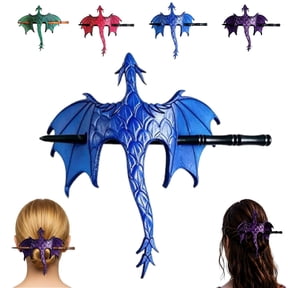 Medieval Dragon Hair Stick – Fantasy Dragon Hair Pin for Thick & Long Hair, Ren Faire, Cosplay & Gothic Viking Hairstyle Accessories for Women & Fantasy Lovers