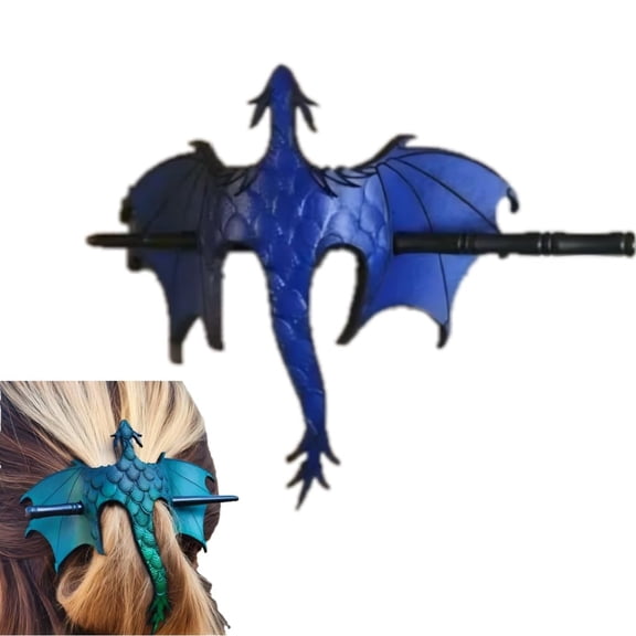Medieval Dragon Hair Stick, Fantasy Gothic Hair Pin for Women | Medieval Hair Accessories for Long Hair, Dragon Hairs Clip, Renaissance Hair Accessories, Gift for Dragon Lovers