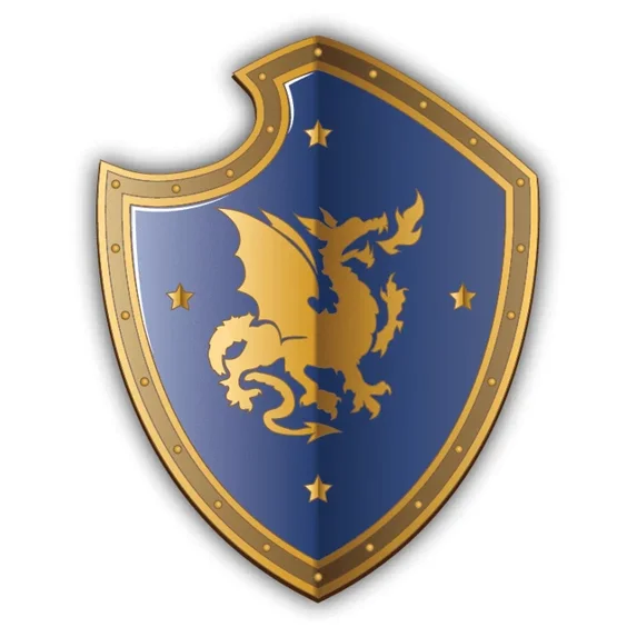 Medieval Dragon Shield Sticker Phone Decal Water Bottle Stickers Car ...