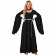 thumbnail image 1 of Medieval Dress, Halloween Costume, Bat Sleeve Dress, Medieval Dress Halloween Costume Bat Sleeve Gothic Dress Long Dress for Cosplay Party Themed Celebration Carnival and Holiday Photo Sessions, 1 of 6