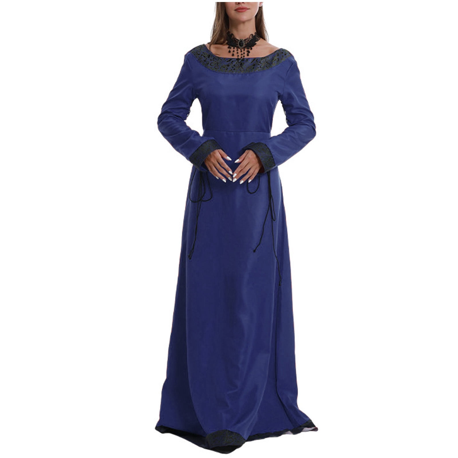 princess polly baby blue dress Medieval Dress Renaissance dress viking dress Medieval Fantasy Blue Li   Cosplayrr