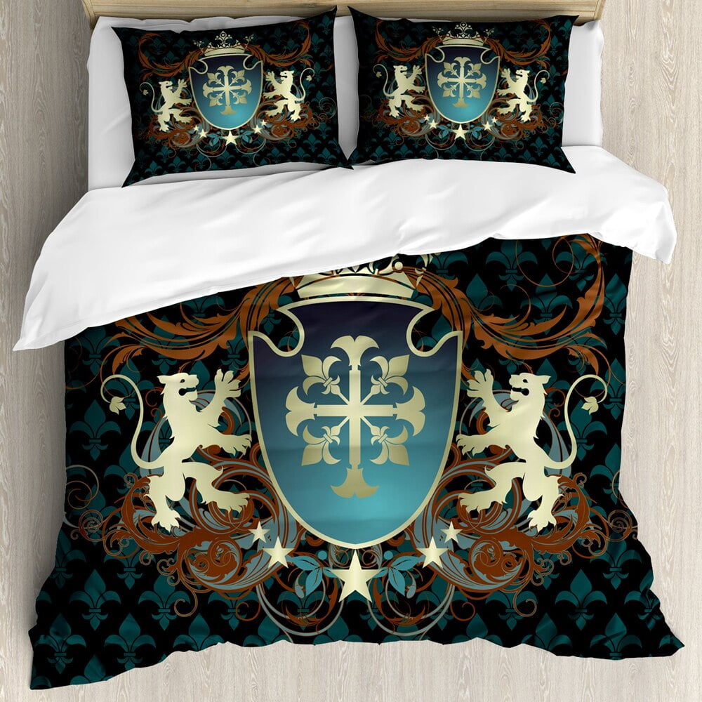 Medieval Duvet Cover Set Heraldic Design From Middle Ages Coat of Arms ...