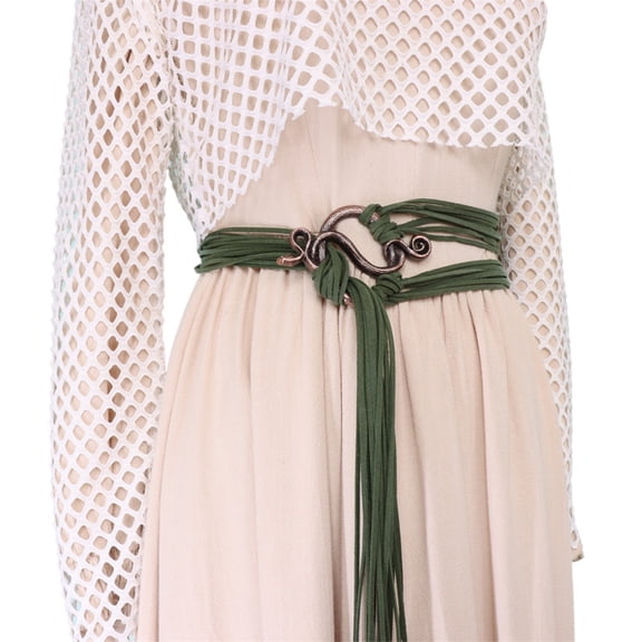 Medieval Extra Long Rope Belt for Womens Vikinges Trolles Crosses Belt Norses Witch Waist Belt Long Rope Knotted Belt