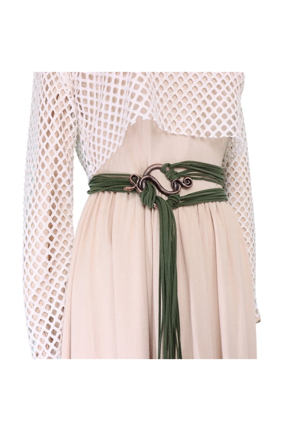 Medieval Extra Long Rope Belt for Womens Vikinges Trolles Crosses Belt Norses Witch Waist Belt Long Rope Knotted Belt